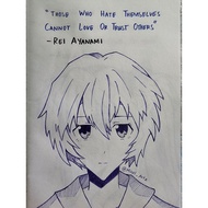 anime poster A5 / evangelion poster A5 / anime drawing A5