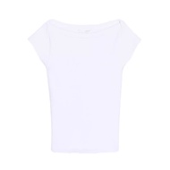 Authentic Korean style imported ZARAˉ Kiss Spring New Hot Girl Style Short Sleeve Boat Collar Rib Ba
