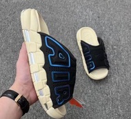 Nike Air More Uptempo Slide Black Sanddrift Iridescent