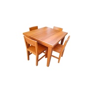 ส่งฟรี Furnitur99 โต๊ะอาหารไม้สัก ชุดโต๊ะกินข้าว  โต๊ะทานข้าว โต๊ะกินข้าวไม้สัก โต๊ะกินข้าว4คน ขนาด 