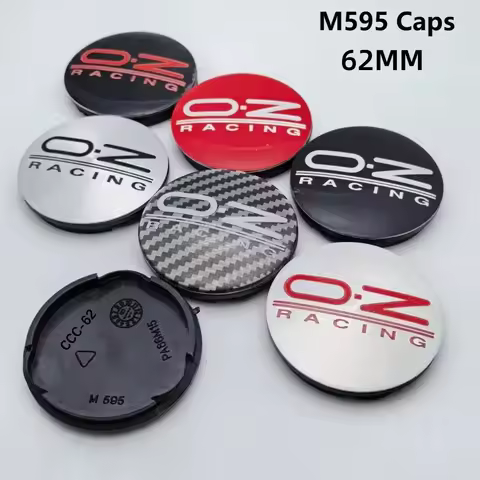 4pcs M595 OZ Racing Sport Emblem Car Wheel Center Caps OD 62MM Clips 58MM Hub Cap Rim Cover OZ Wheel