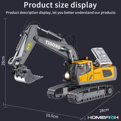 Excavator RC Car Toys Remote Control Car Toys For Boys Radio Control Excavator Dump Truck Bulldozer