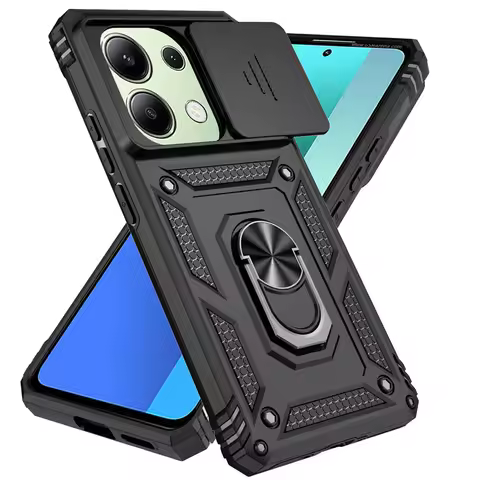 For Xiaomi Poco M6 Pro 4G Case Armor Slide Camera Protect Funda For PocoM6Pro Poko Little M 6 Pro M6