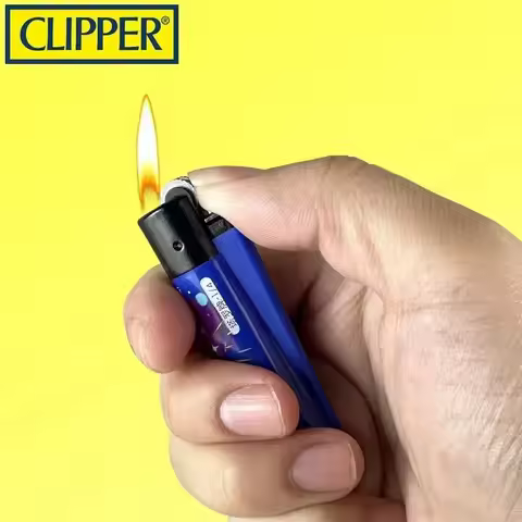 24 Mini Clipper Lighter Set with Nylon Grinding Wheel, Butane Gass Inflatable Lighter, Smoking Acces