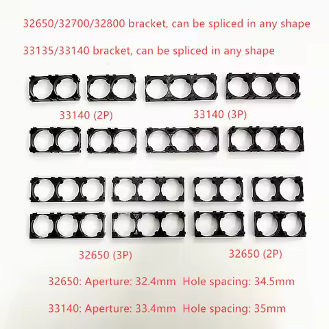 10PCS 32650/33140 Battery Holder Bracket Plastic Brackets Cell Safety Anti Vibration Brackets DIY Ac