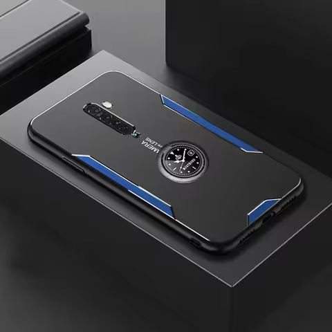 For OPPO Reno 2 Z 2Z 2F Case Luxury Hard matte with stand ring Shockproof protective Back Cover Case