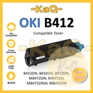 OKI B412 B432 45807103 (3k)  45807107 (7k) B412 432 COMPATIBLE TONER B412 B432 B512 MB472 MB492