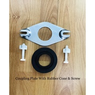 Ready Stock - Cistern Coupling Plate set with Rubber Cone & Screw~2”