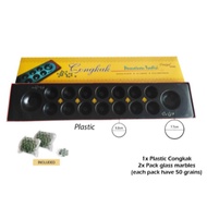Omiya Plastic Congkak Traditional Games/ CK555/ 1 box/ Glass Marble/ PlaPermaistic Congkak/ Traditio