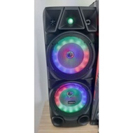 20W×2]ZQS 8210 BOOM BOX 8" ×2 WIRELESS KARAOKE BLUETOOTH SPEAKER WITH FREE