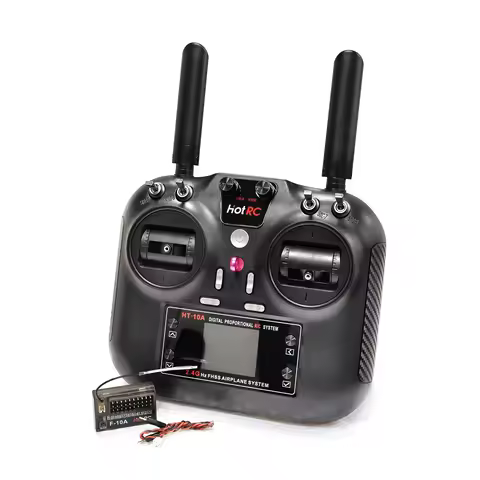 RC Hotrc HT-8A / HT-10A 2.4G 8CH/10CH Transmitter HT8A Remote Control with F-08A Receiver For RC Air