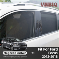 VNBIQ Für Ford Focus 3 MK3 Fließheck 2011-2018 Seite Fenster Sonnenschutz Visier Magnetissche Auto Sonnenschirm Vorne Heckscheibe Vvänge