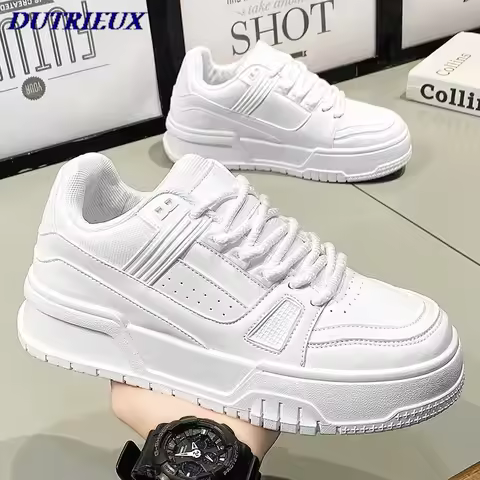 Men's Luxury Sneakers 2025 White Leather Casual Shoes Comfortable Running Shoes for Men Luxury Platf
