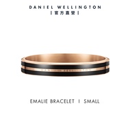 Daniel Wellington 手環 Emalie Infinite Bracelet-雋永雙色手環-三色任選(DW00400250)/ 玫瑰金x黑/ S