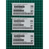 Sticker Barcode Yamaha RXZ Sticker Motor Enjin Sticker Head