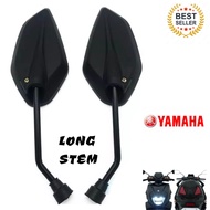 YAMAHA YTX 125- MOTORCYCLE SIDE MIRROR FULL BLACK | LONG STEM | DAHON TYPE | MOTOR ACCESSORIES | COD