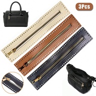 3Pcs PU Leather Zipper 10.6 Inch Leather Sewing Zipper Frame Handmade Bag Zippers Close End With PU 
