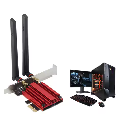 Dual-Band 2.4Ghz/5Ghz 1800Mbps WIFI 6 PCI-E Wireless Network Card USB WiFi 6 Adapter Laptop Blue Too