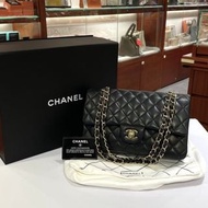 95%NEW二手CHANEL CF26 A01112 黑色羊皮/金扣 CLASSIC FLAP BAG #CF25
