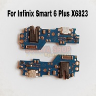 Papan Cas Infinix Smart 6 Plus X6823 Original 100% IC PCB Konektor Cas