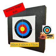 Archery Target Butt / Board (60cm x 60cm x 5cm) Free 1pc Target Face per unit *** Maximum Order 5 Un