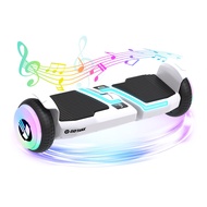 MARS Hoverboard with 6.5" LED Wheels & Music Speaker, 5 Miles Range & Top 6.2mph by Dual 200W Motor,