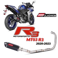 R3 MT03 Motorcycle Exhaust Full System Exhaust For Yamaha MT03 R3 Exhaust Muffler Escapes Silencer 2