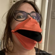 LIBRA Bird-beak-shaped mask funny cotton mask breathable mask duck-bill mask