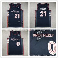 2024 Jersi 76ers # 0 Maxi # 21 Jersi Bola Keranjang Embiid Jersi 76ers