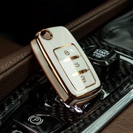 TOMBOL READY VW TGUAN GOLF POLO MORNINGTAR KEY CASE COVER 3 BUTTON KEY COVER