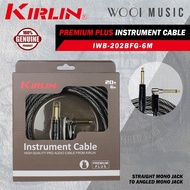 Kirlin IWB-202BFG-6M Premium Plus Woven Straight to Angled Instrument Cable - 6M / 20ft (Guitar / Ba