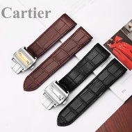 High Quality Cowhide Watch Strap For Cartier Santos 100 genuine Leather Men's and women's Watch band 20mm 23mm Wristband bracele