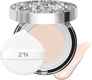 2aN Gleaming Tension Cushion Foundation Pact 0.45 oz, Korean Cushion Foundation Makeup, Lightweight 