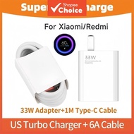 AS 33W Fast Charger Head + 67W 120W USB Type C 1/2M 6A Charging Cable Support For XiaoMi Note 10 USB