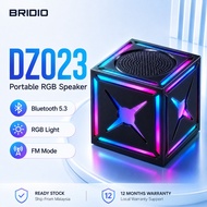 BRIDIO DZ023 RGB Mini Bluetooth Speaker Portable Wireless Speaker Bluetooth 5.3 FM Mode 500mAh for D