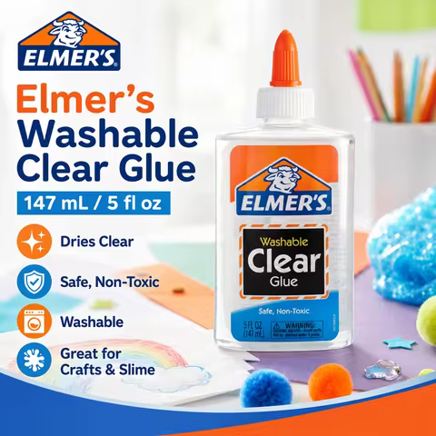 Original Elmers Clear Glue 147ML Washable Liquid School Glue for Slime Making DIY Crafts Kids Art Pr