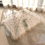 🚓European Lace Table Cover Square Mesh Jacquard Vegetable Cover Household Foldable Hanging Food Dust Cover Wholesale