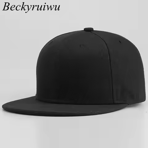 Big Size Back Closure Baseball Cap Flat Bill Plain Sport Hat Oversize Large Men Women Fitted Cap 56c