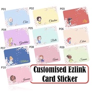 Customised Name Princess Ezlink Card Sticker