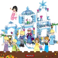 WUHUI Friends Girl Building Block Set Toys Anna Elsa Snow Queen Elsa's Sparkling Ice Castle Building Bricks Kids Toy Toys for Boys Girls Compatible with All Brands(Without Box)