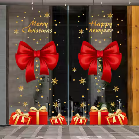 Merry Christmas Window Stickers Wall Sticker Xmas Decals Christmas Decorations For Home Shopping Mal