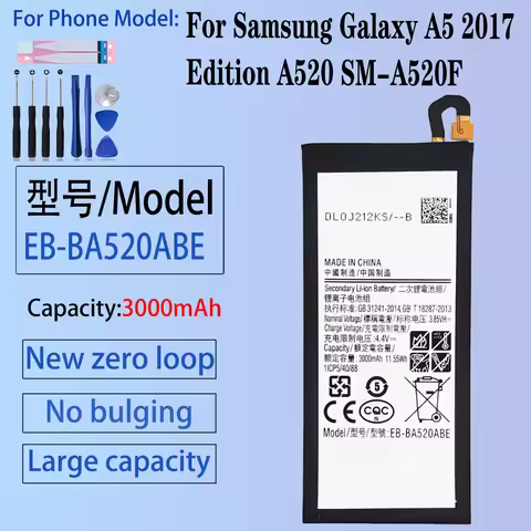 New EB-BA520ABE 3000mAh Battery For Samsung Galaxy A5 2017 Edition A520 SM-A520F A520K A520L A520S A