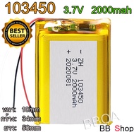 103450 3.7V 2000MAh แบตเตอรี่แบตเตอรี่ Blackwood Fall ล้อ D Derss Top Cool Aveo MP3ลำโพงบลูทูธลายสก๊