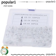 POPULAR 250 Pcs Crimp Terminal, 12-10GA 16-14 Closed End Wire Connector, Crimp Cap AWG Gauge Wire 22