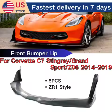 For Corvette C7 Stingray/Grand Sport/Z06 2014 2015-2019 ZR1 Style Front Bumper Lip Auto Accessories 