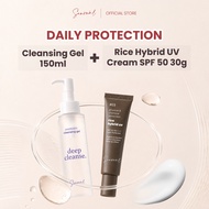 (DUO) SENSUAL Cleanse + Sunscreen Combo 3 - Cleansing Gel 150ml  + Rice Hybrid UV SPF50 PA++++ 30g