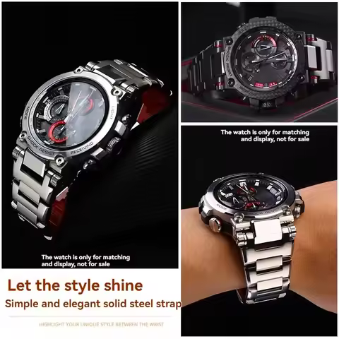 MTG-B1000 MTG-B2000 Metal Watchband for Casio G-SHOCK Strap Undead Bird MTGB2000 B1000 5544 Stainles
