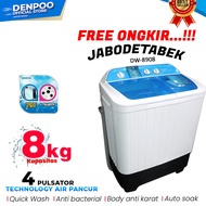 Mesin Cuci  2 TABUNG Denpoo DW 89084P 8 Kg 4 Pulsator