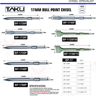 TAKU BRAND 17MM BULL POINT CHISEL BP1728P BP1728F BP1735P BP1745P BP1760P BP1745F