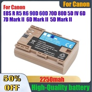 2250mAh High-Quality LP-E6NH Battery for Canon EOS R R5 R6 90D 60D 70D 80D 5D IV 6D 7D Mark II 6D Ma